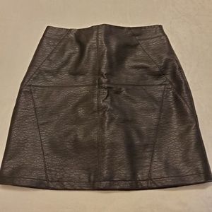 H&m faux leather black mini skirt